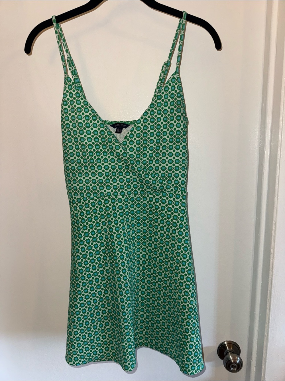Aéropostale Green Geometric Print Strappy Sundress Size S